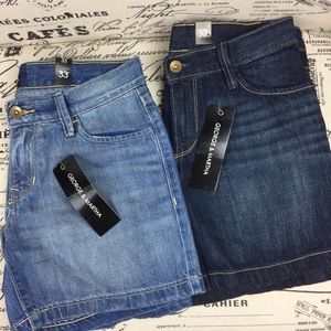 Jean Shorts Light & Dark Lot of 2 George & Martha
